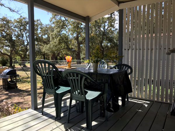 La terrasse du bungalow